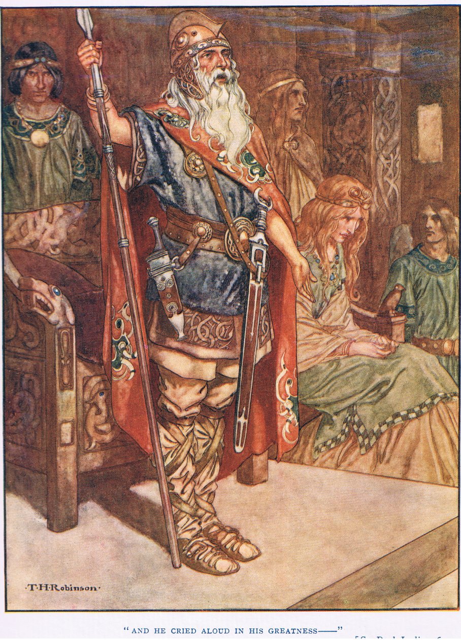 Y gritó en su grandeza (lito) de Thomas Heath Robinson