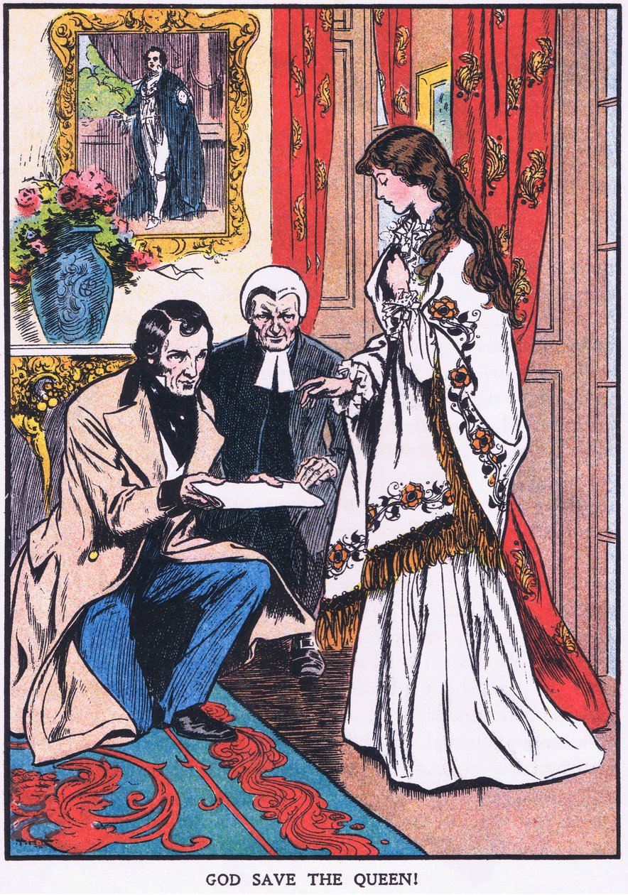 "God save the Queen" (litografía en color) de Thomas Heath Robinson