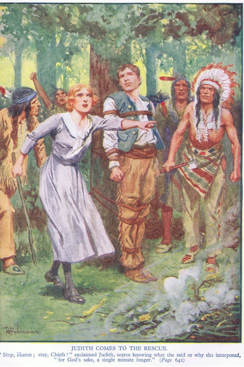 Judith acude al rescate (litografía en color) de Thomas Heath Robinson