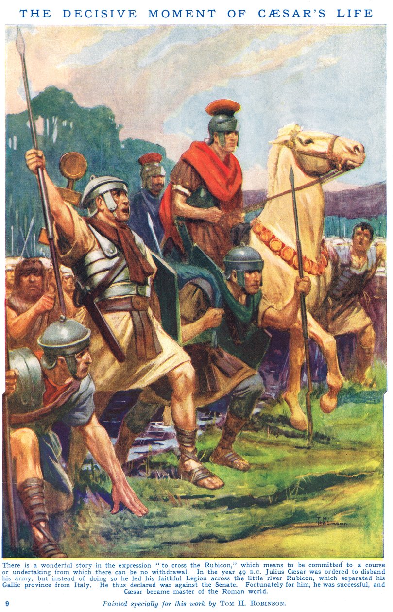 El momento decisivo de la vida de César, ilustración de "Newnes
