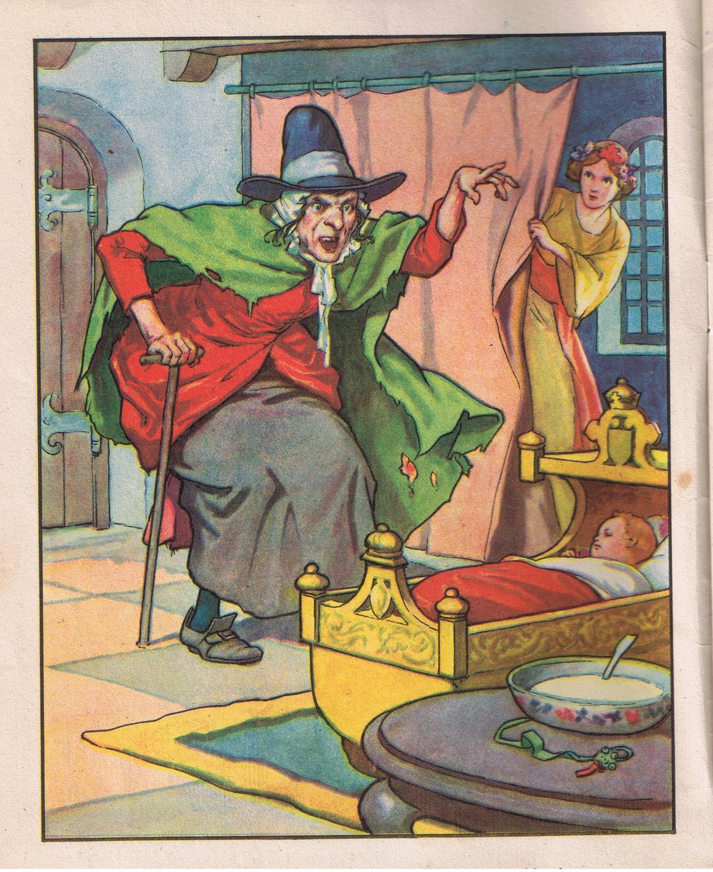 La vieja bruja (litografía) de Thomas Heath Robinson