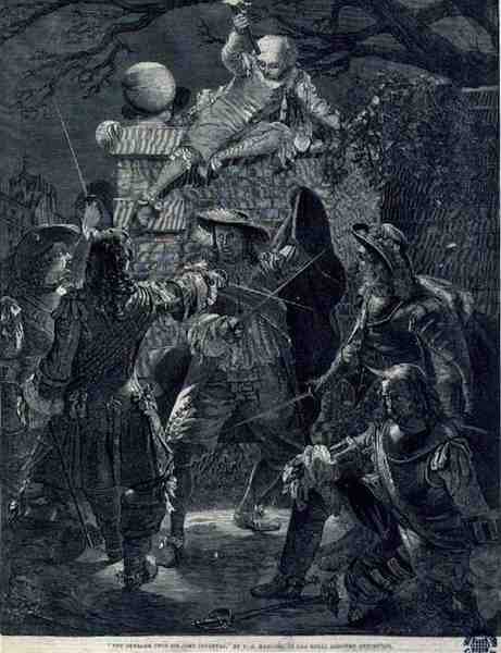 El Ultraje a Sir John Coventry (d.1682), 21 de diciembre de 1670 (grabado) de Thomas Herbert (after) Maguire