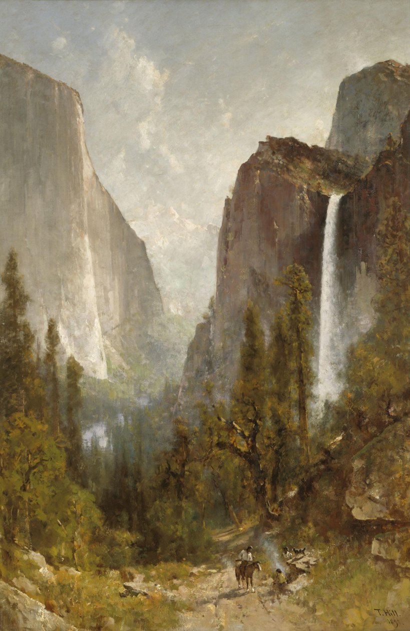 Cataratas Bridal Veil, Valle de Yosemite de Thomas Hill