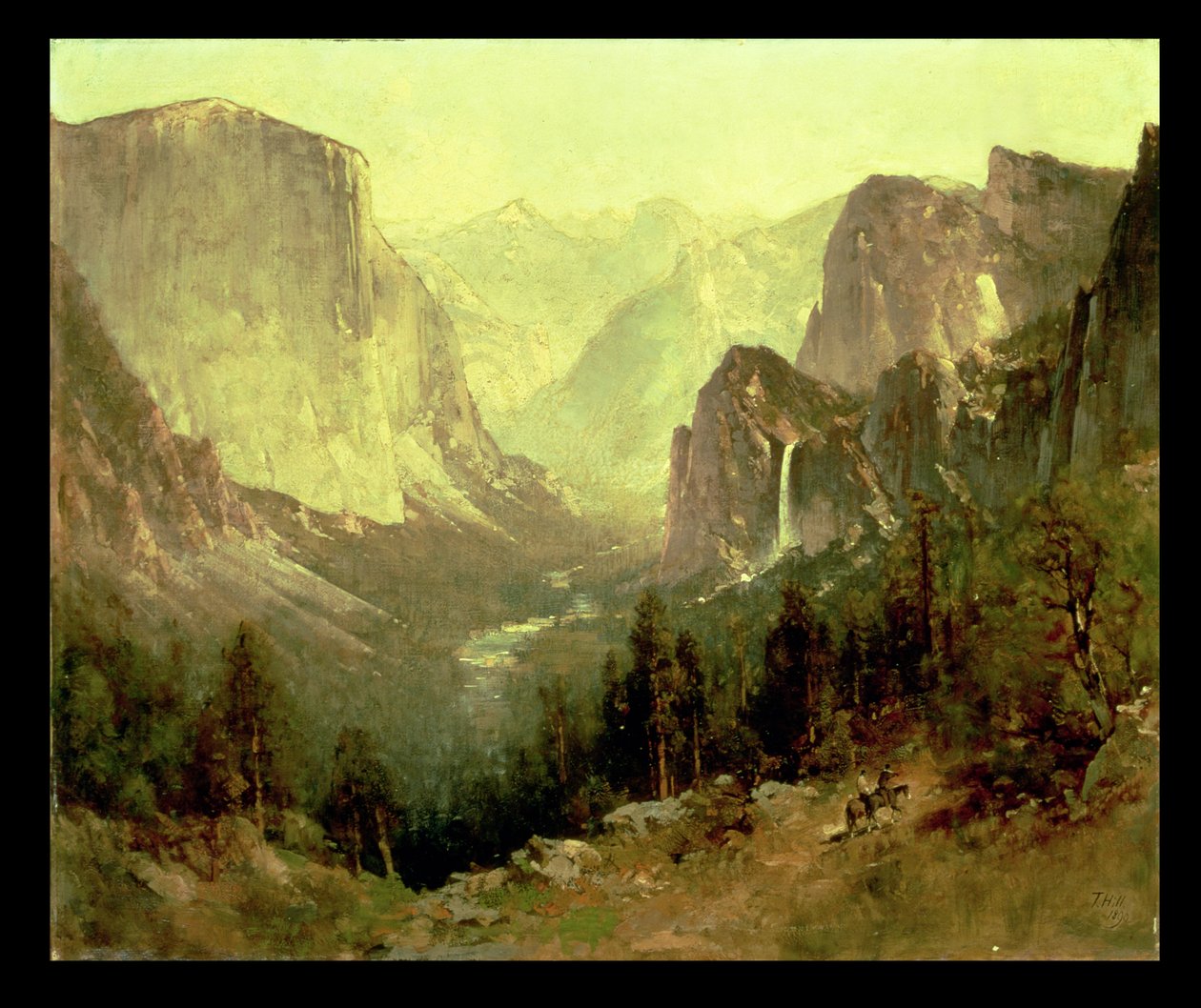 Caza en Yosemite, 1890 de Thomas Hill