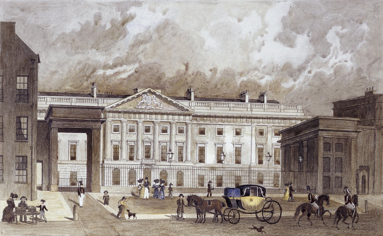 Un grabado contemporáneo de la nueva Real Casa de la Moneda, c.1830 de Thomas Hosmer Shepherd
