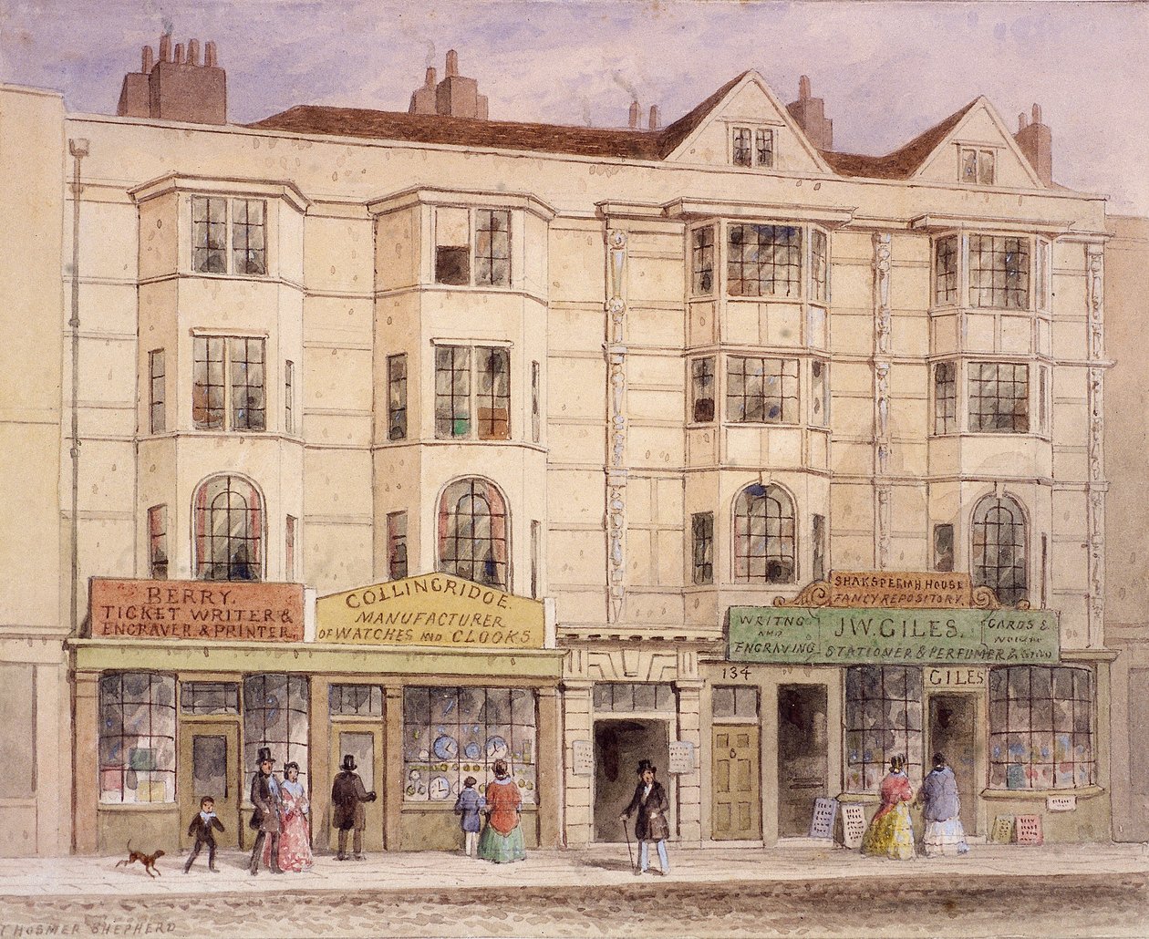 Calle Aldersgate, Londres, 1851 de Thomas Hosmer Shepherd