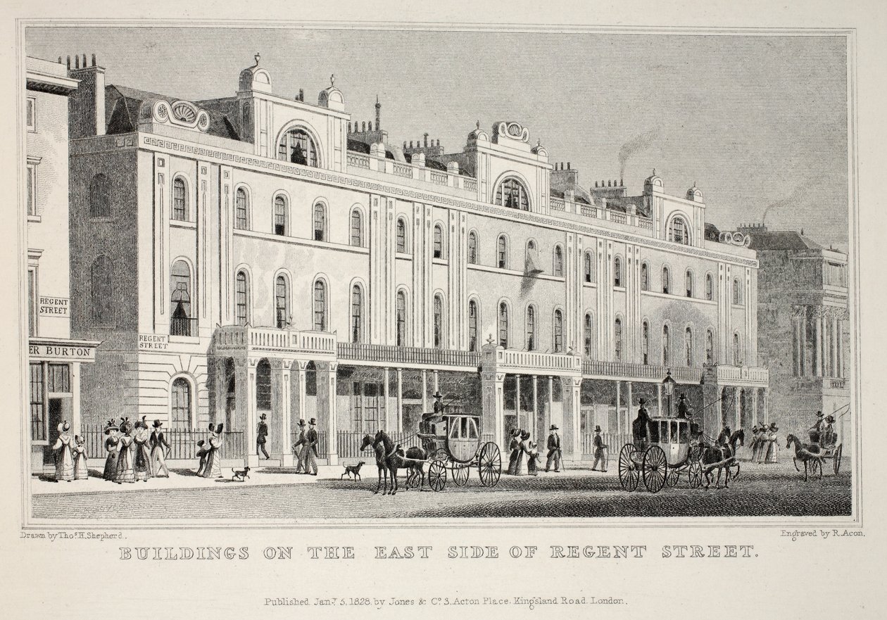 Edificios en el lado este de Regent Street, de 