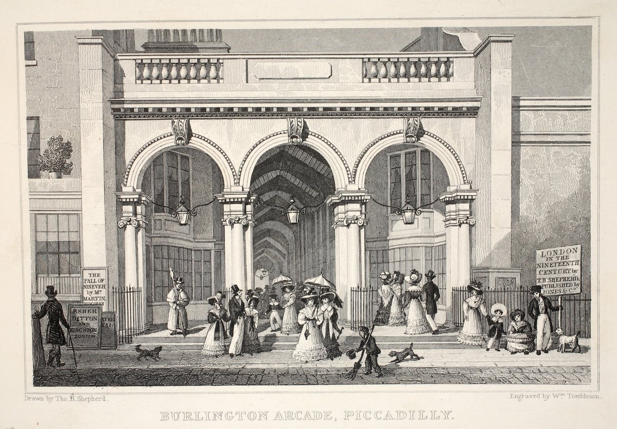 Burlington Arcade, Piccadilly, de 