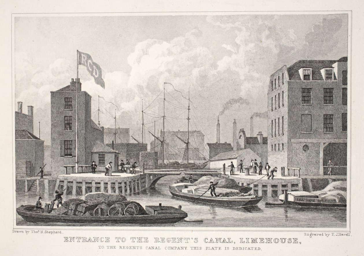 Entrada al Canal del Regente, Limehouse, de 