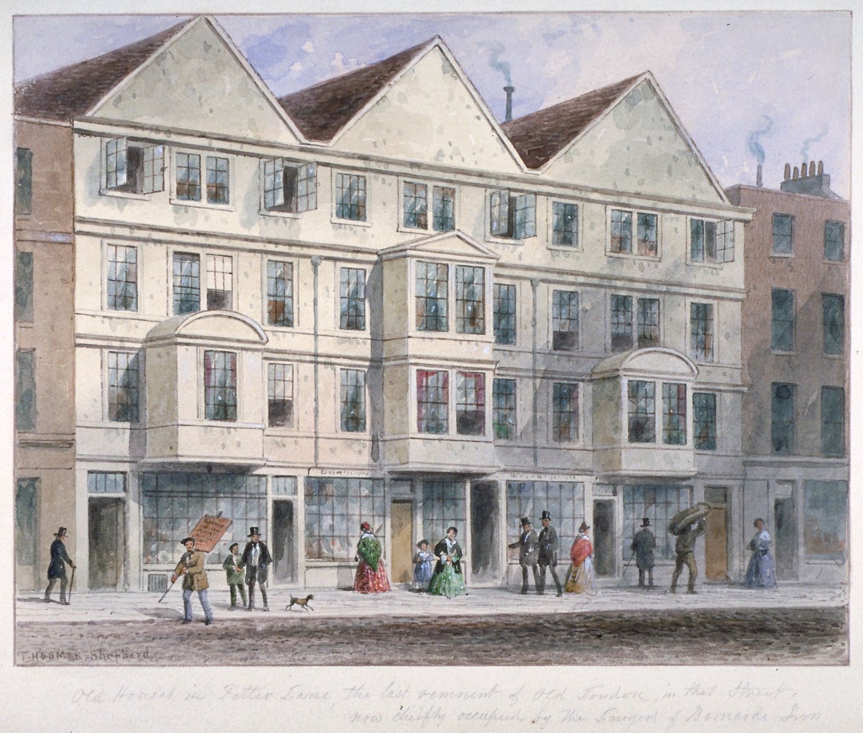 Fetter Lane, Ciudad de Londres, 1855 de Thomas Hosmer Shepherd