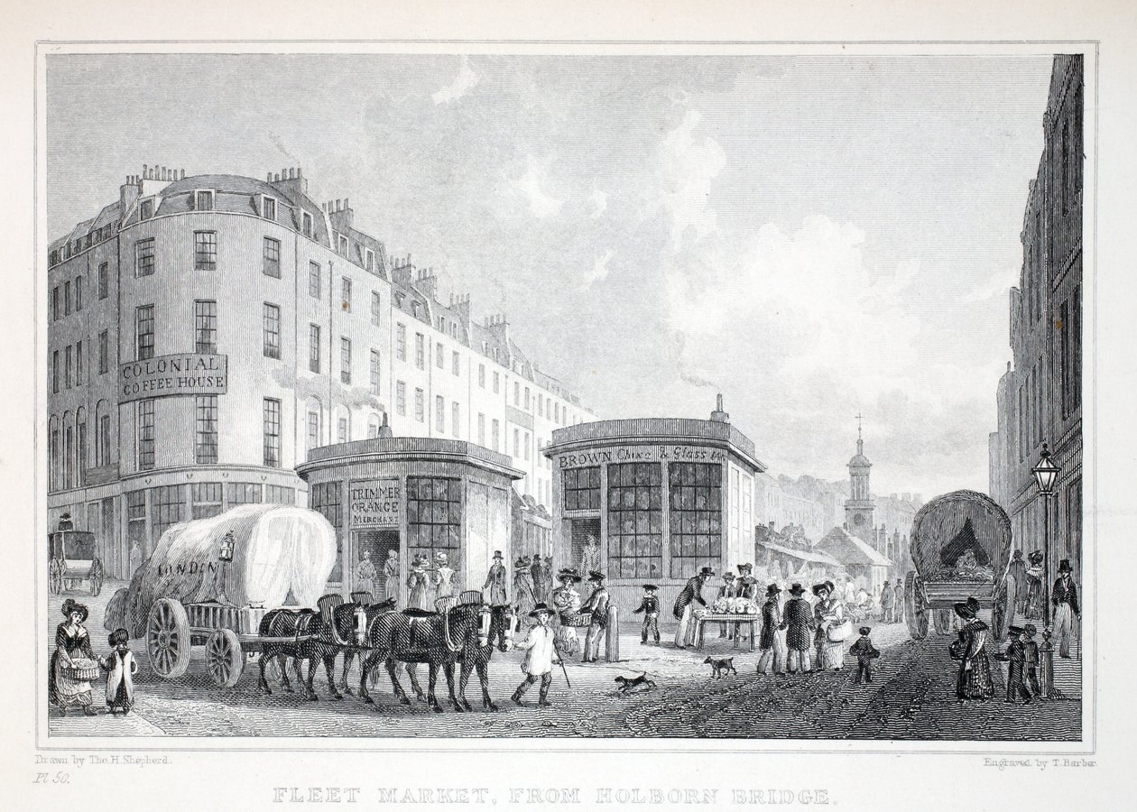 Fleet Street, desde Holborn Bridge, de 