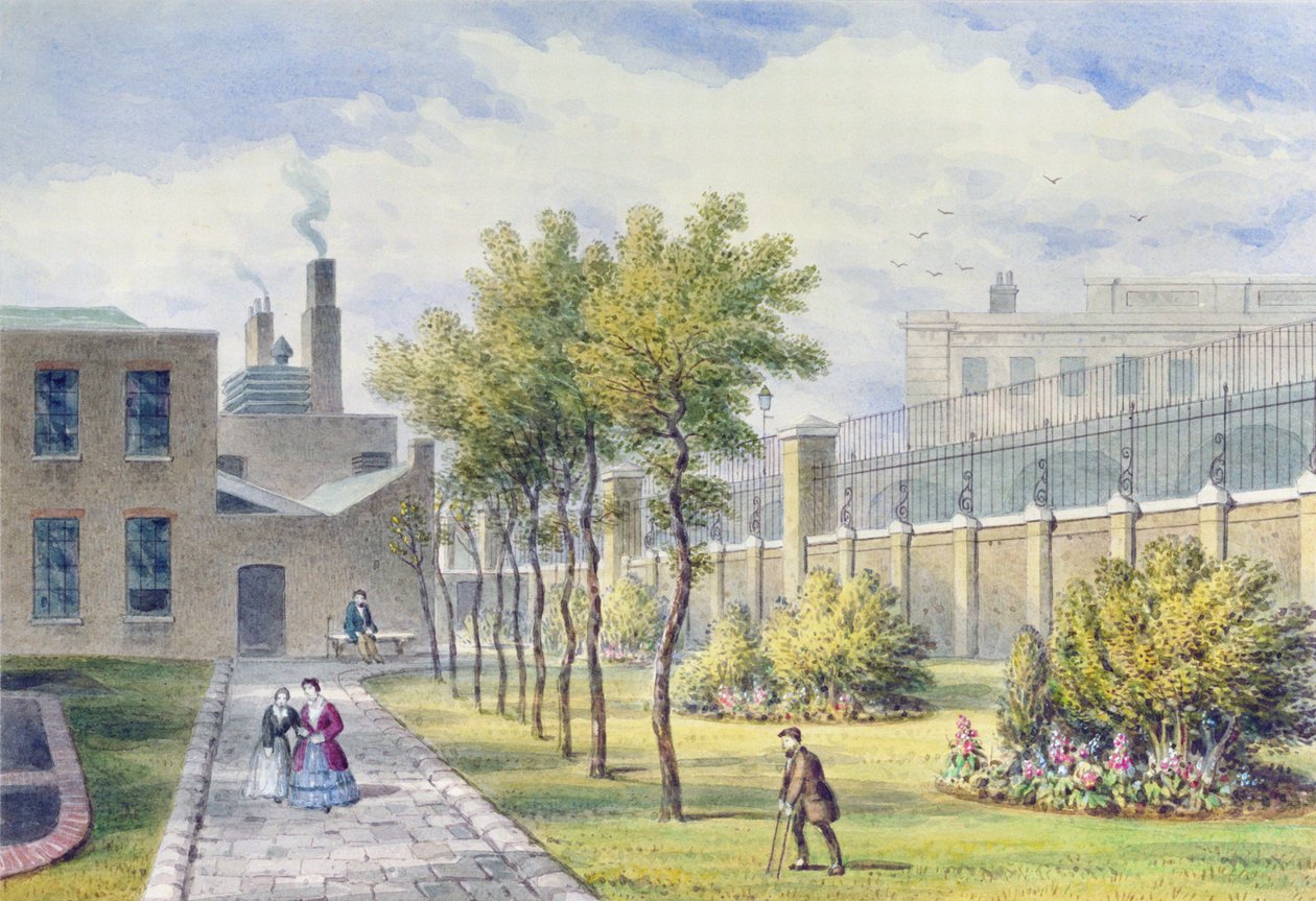 Jardín del Hospital de San Tomás, Southwark, Londres de Thomas Hosmer Shepherd