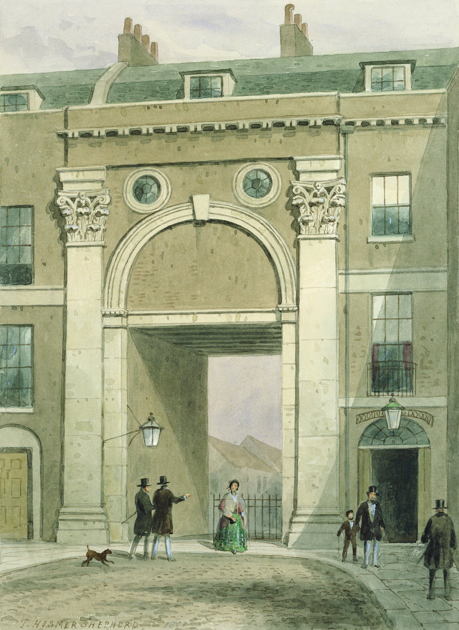 Puerta al Río, Calle Essex, 1857 de Thomas Hosmer Shepherd
