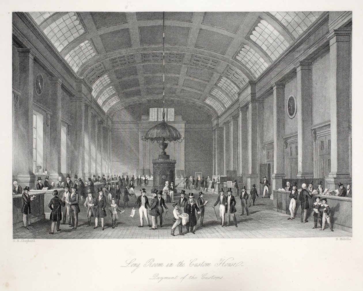 Sala larga en la Aduana, de 