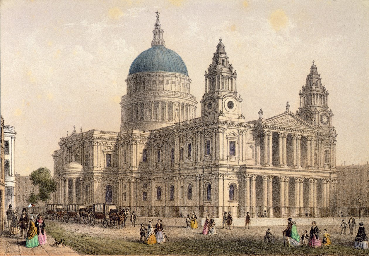 Catedral de San Pablo desde el noroeste de Thomas Hosmer Shepherd