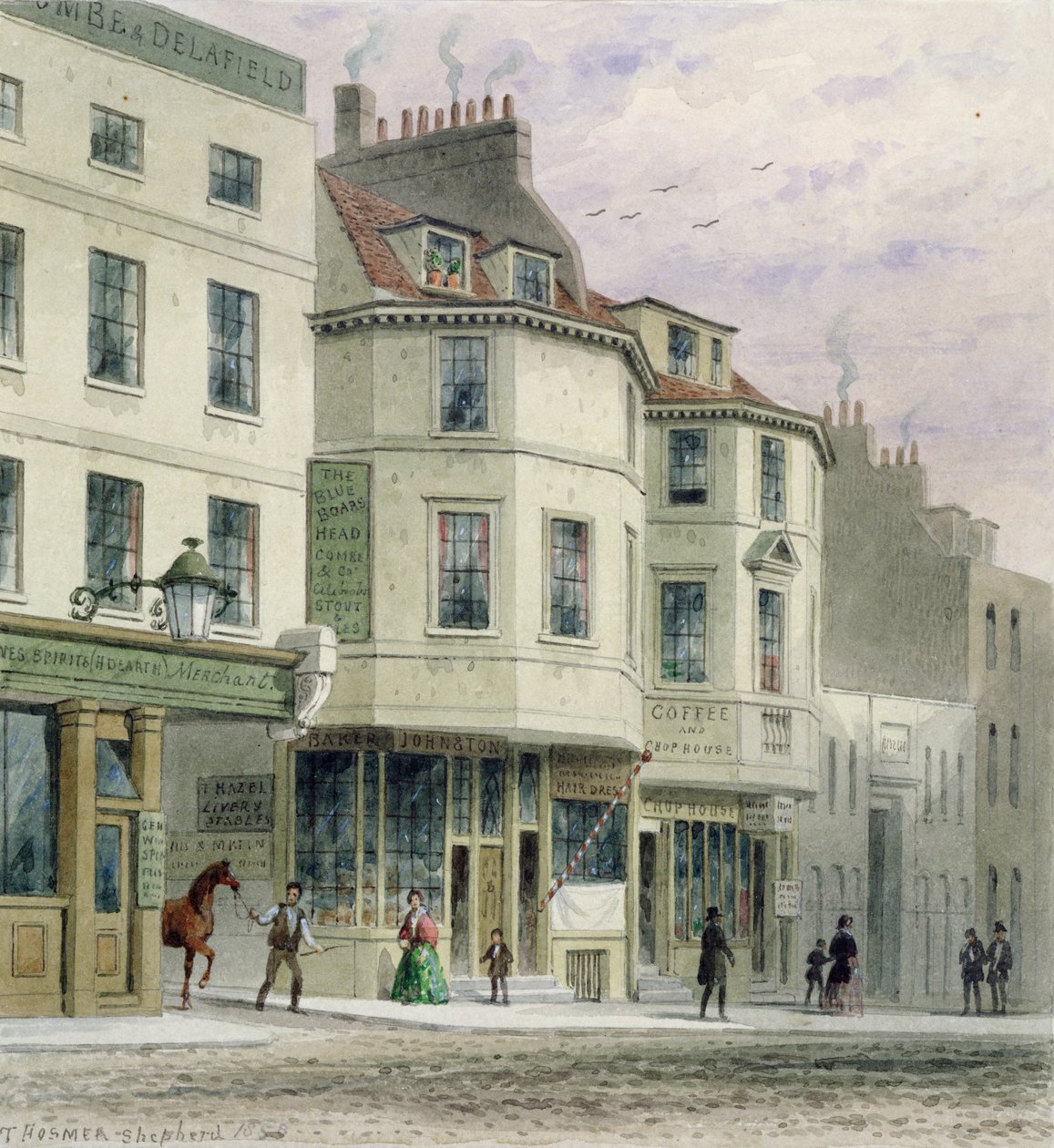 La Posada de la Cabeza de Jabalí, King Street, Westminster, 1858 de Thomas Hosmer Shepherd