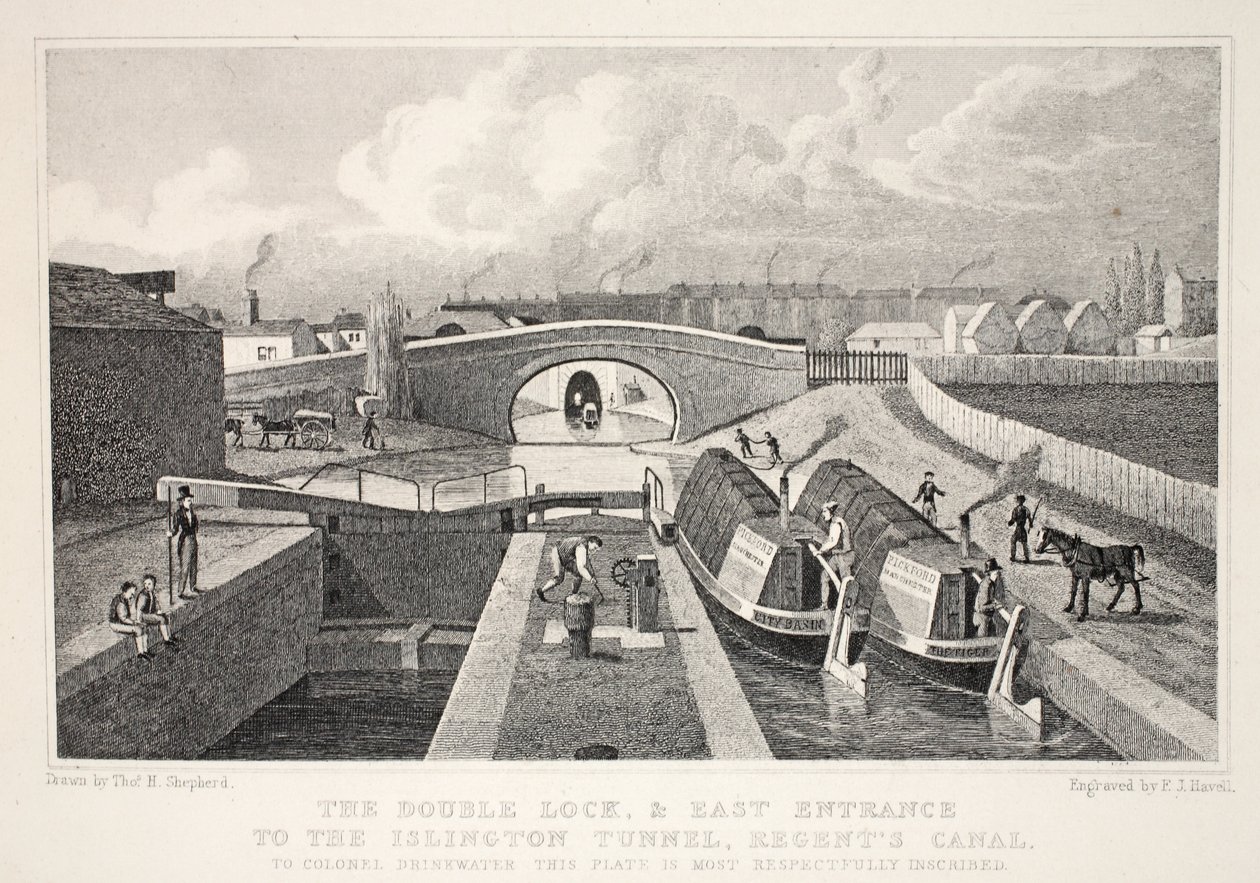 El Doble Muelle y la Entrada Este al Túnel de Islington, Regent