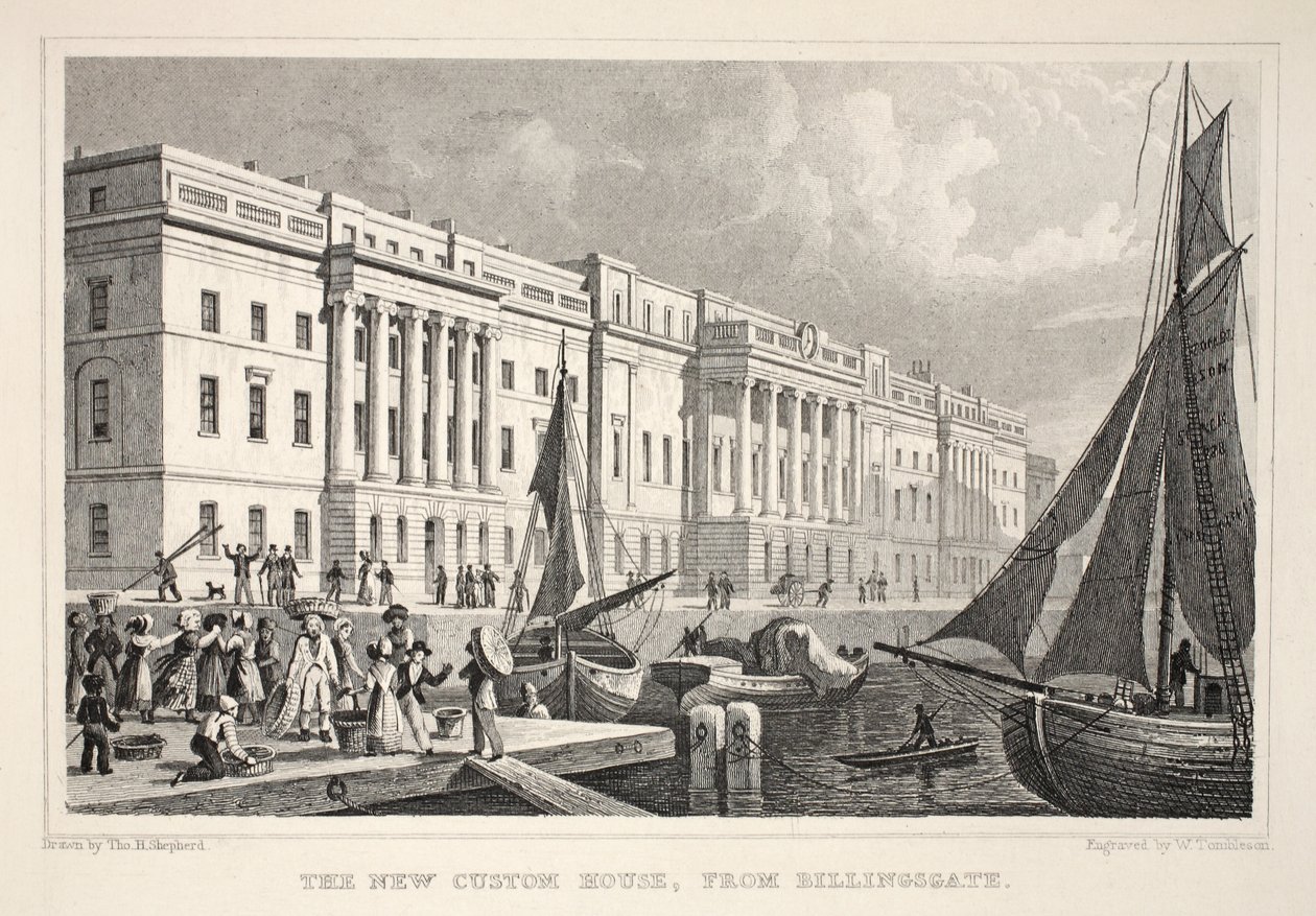 La nueva aduana, desde Billingsgate, de 