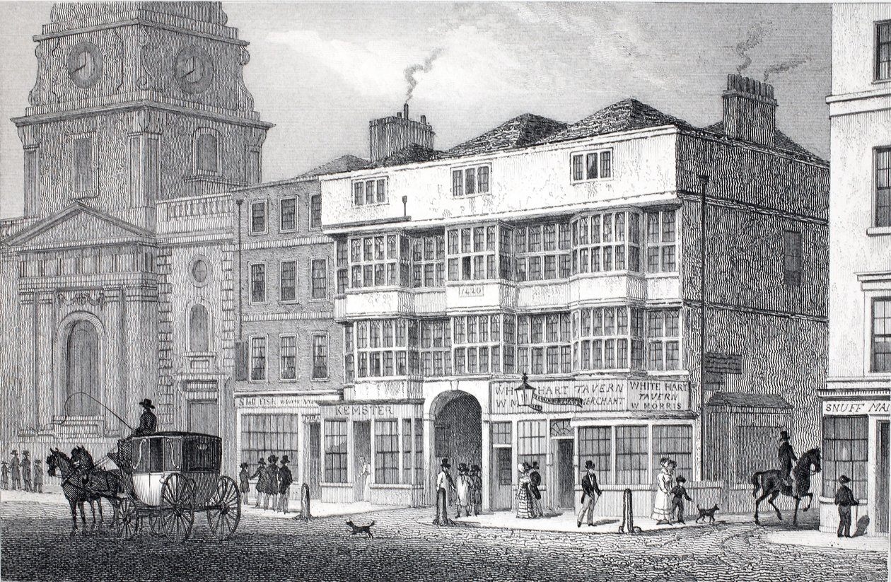 La Antigua Taberna White Hart, Bishopsgate Street, de 