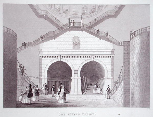 El Túnel del Támesis, c.1851-55 de Thomas Hosmer Shepherd