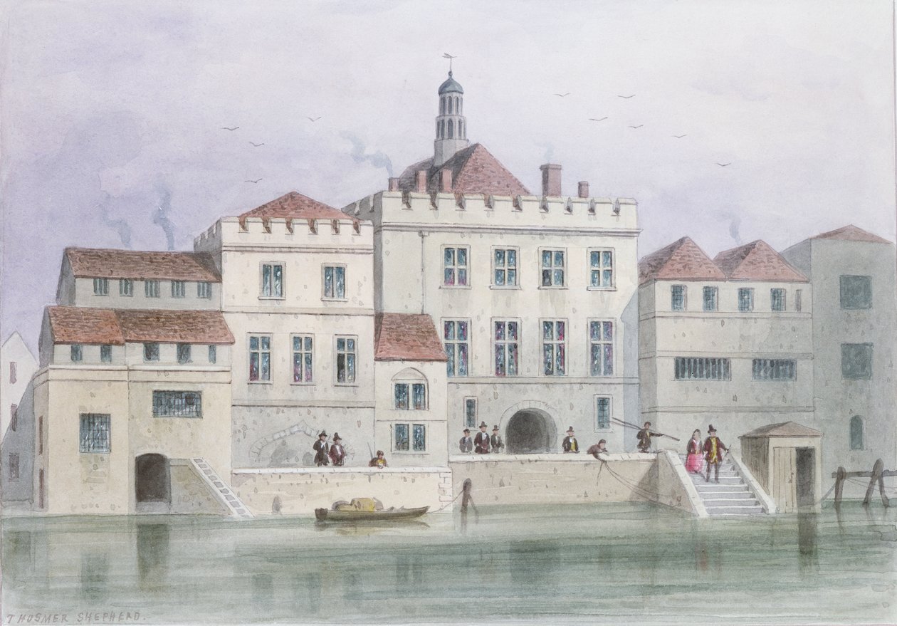 Vista del antiguo Fishmongers Hall, 1650 de Thomas Hosmer Shepherd