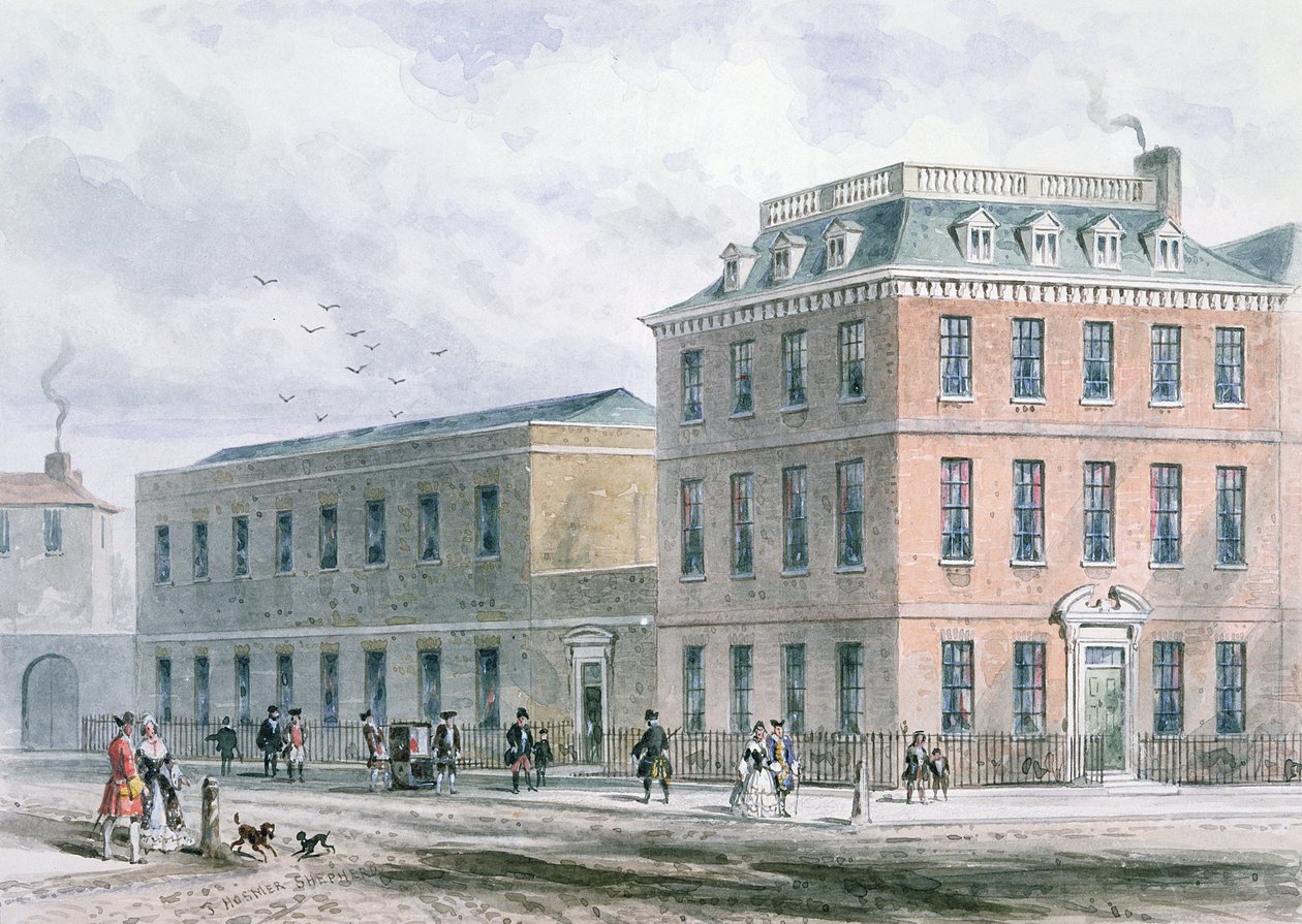 Vista de la Plaza Soho y la Casa Carlisle de Thomas Hosmer Shepherd