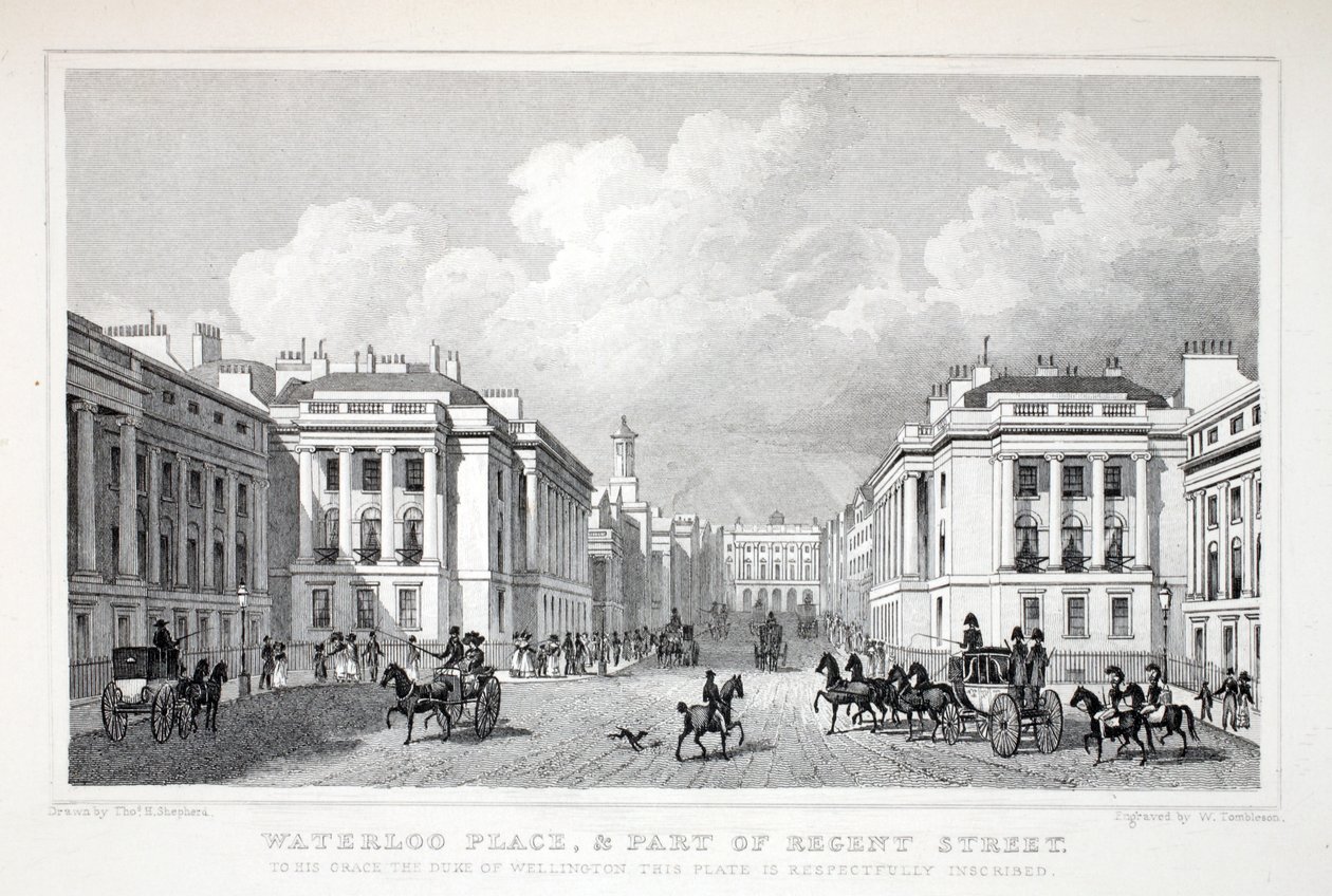 Waterloo Place y parte de Regent Street, de 