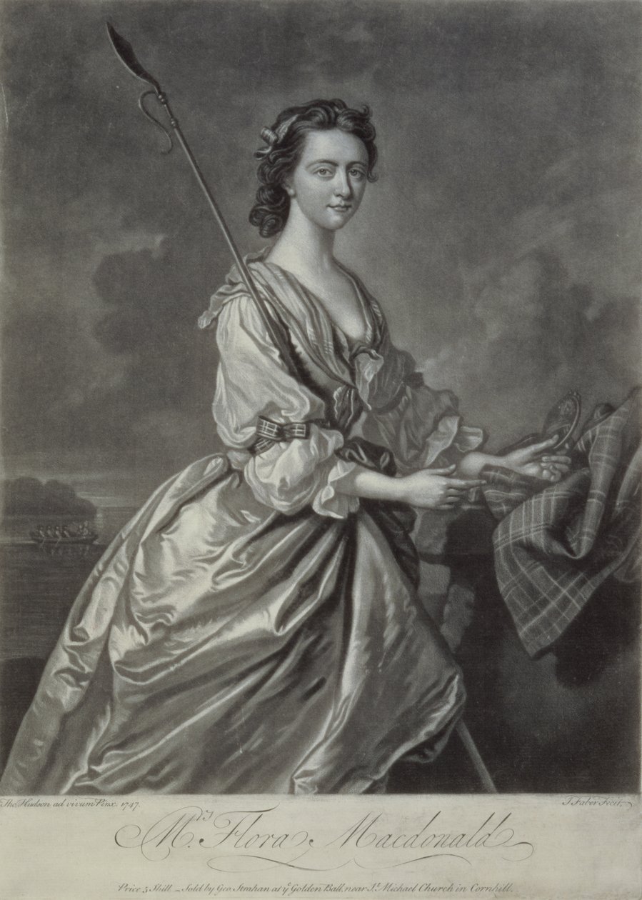 Flora MacDonald (1722-90), grabado por J. Faber, 1747 de Thomas Hudson