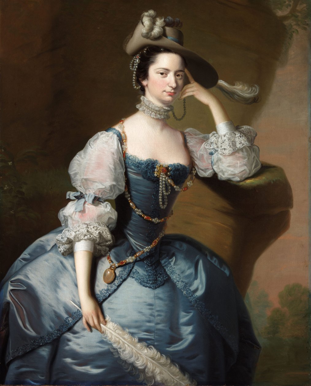 Retrato de Margaret, Lady Oxenden, c. 1755 de Thomas Hudson