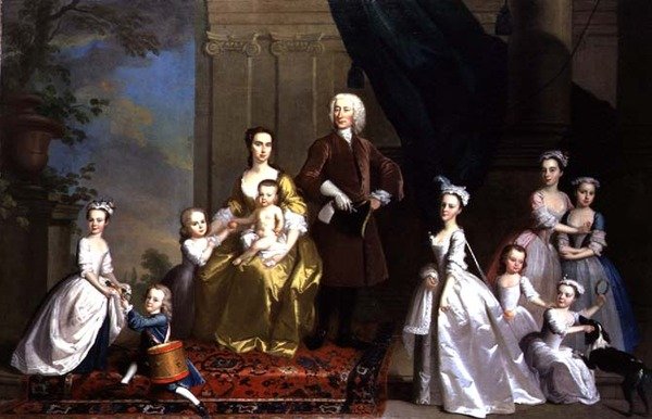 La familia Radcliffe, c.1738-42 de Thomas Hudson