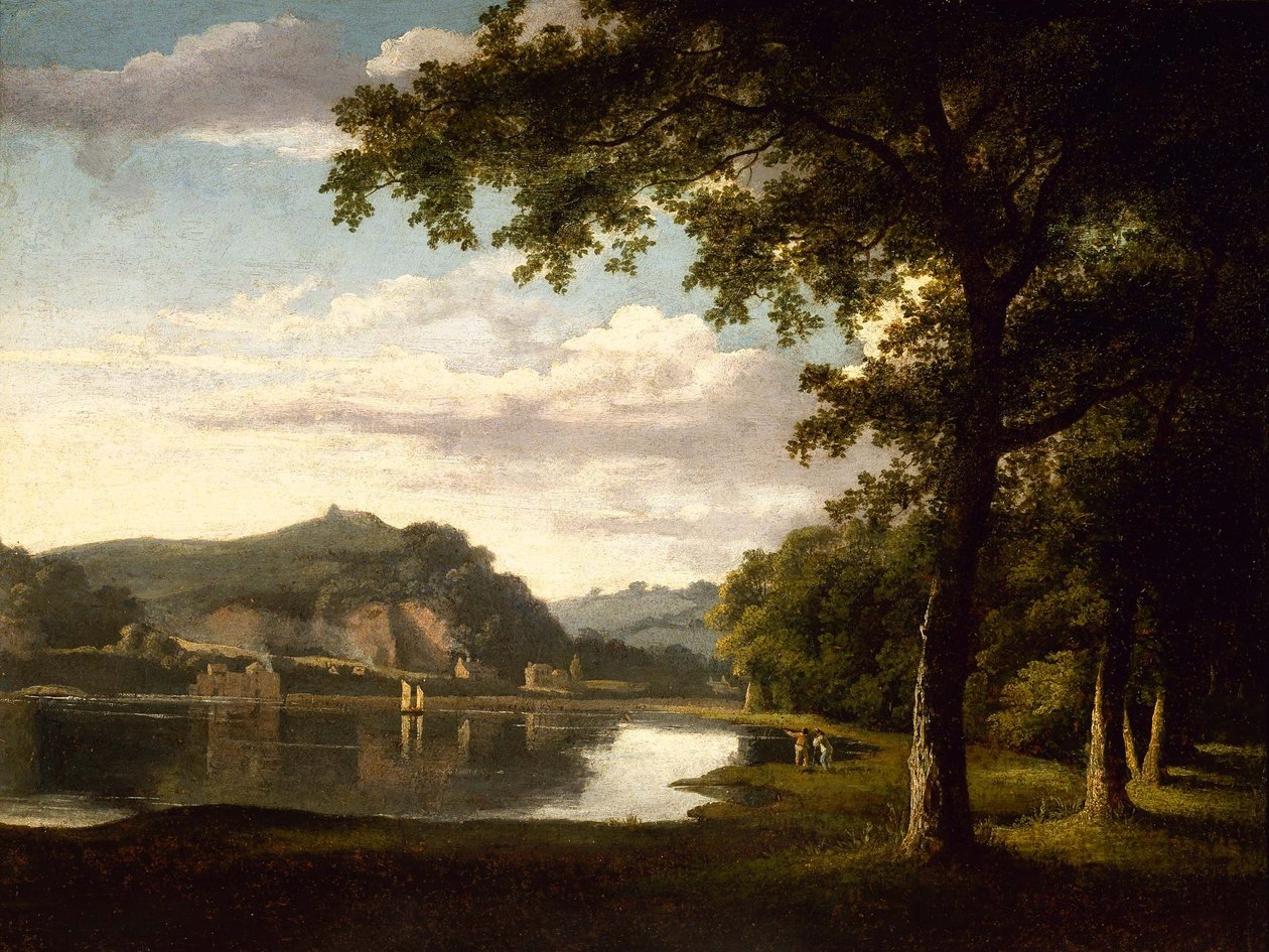 Paisaje con vista sobre el río Wye, de Thomas Jones de Thomas Jones