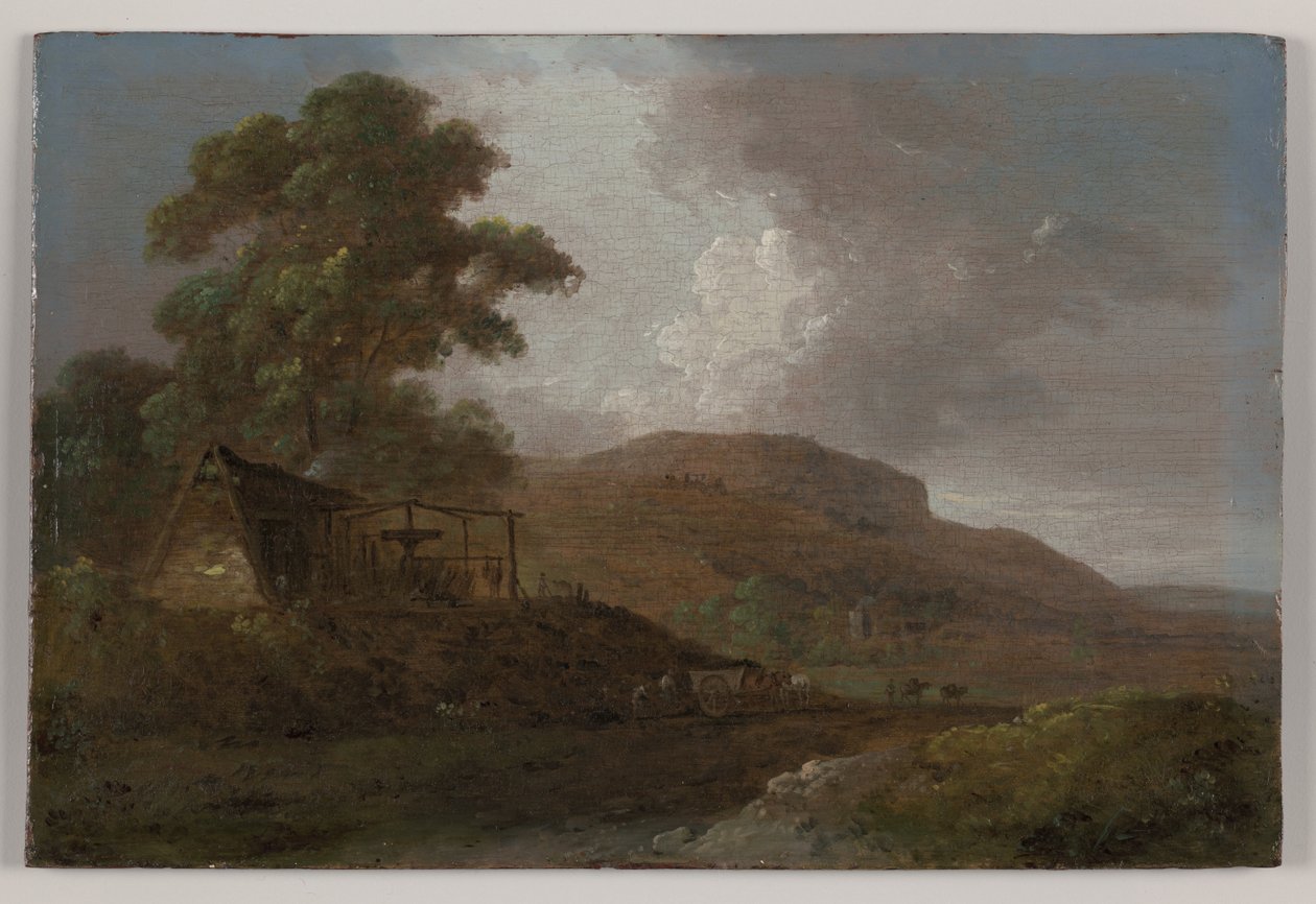 Paisaje galés con minas de plomo de Thomas Jones