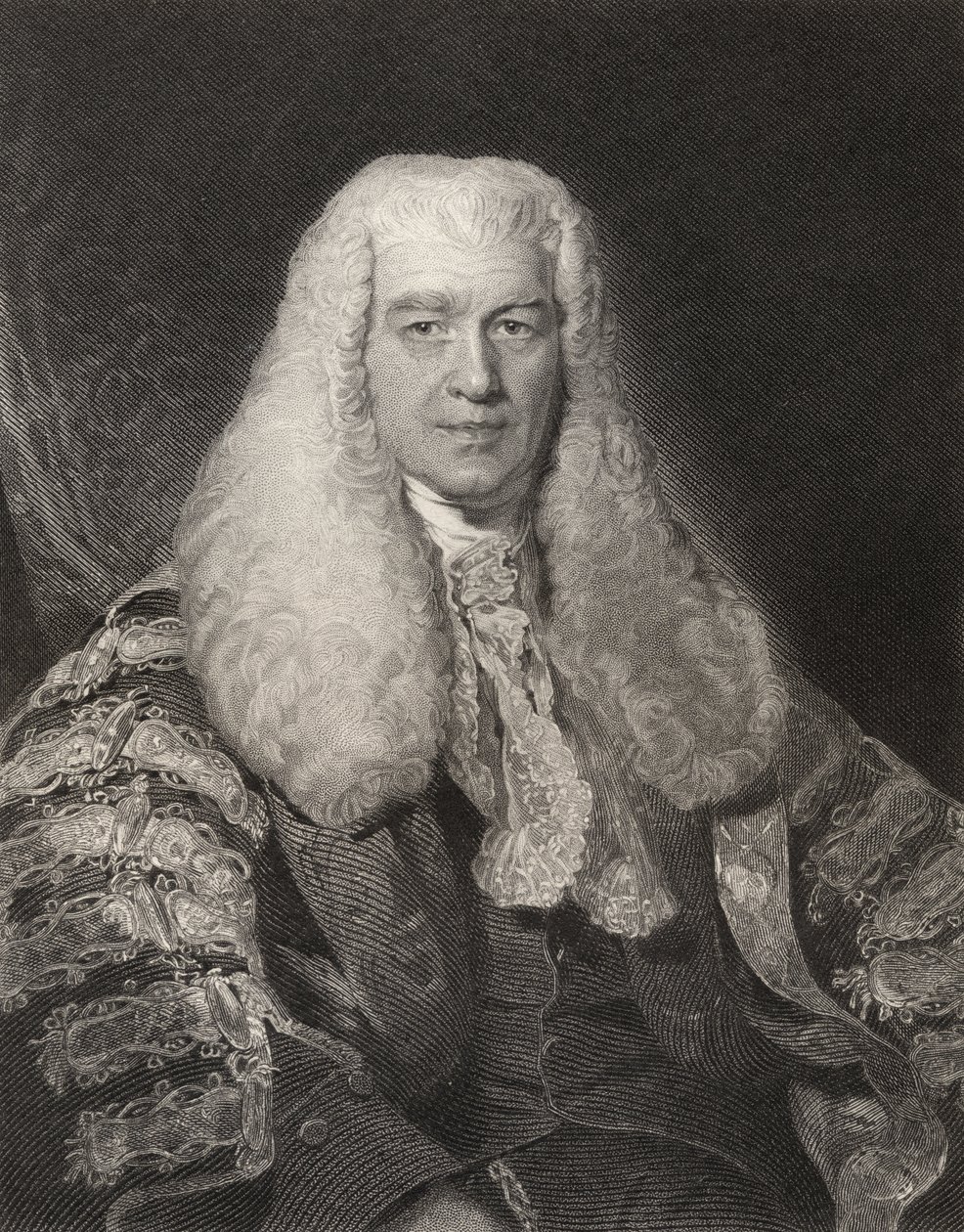 Sir Thomas Plumer, grabado por H. Robinson, de 