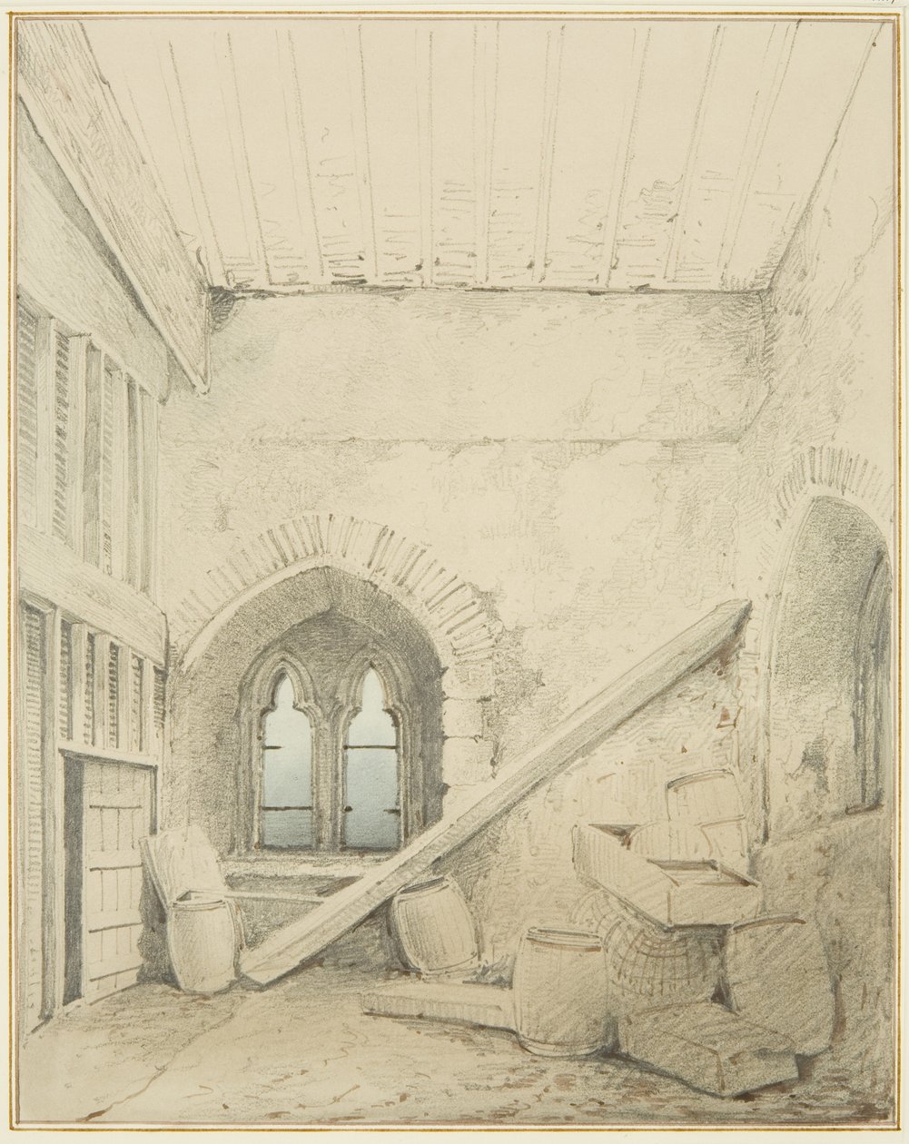 Arcos, columnas y ventanas en las instalaciones de Mereweather entre Nicholas Street y Corn Street de Thomas Leeson the Elder Rowbotham