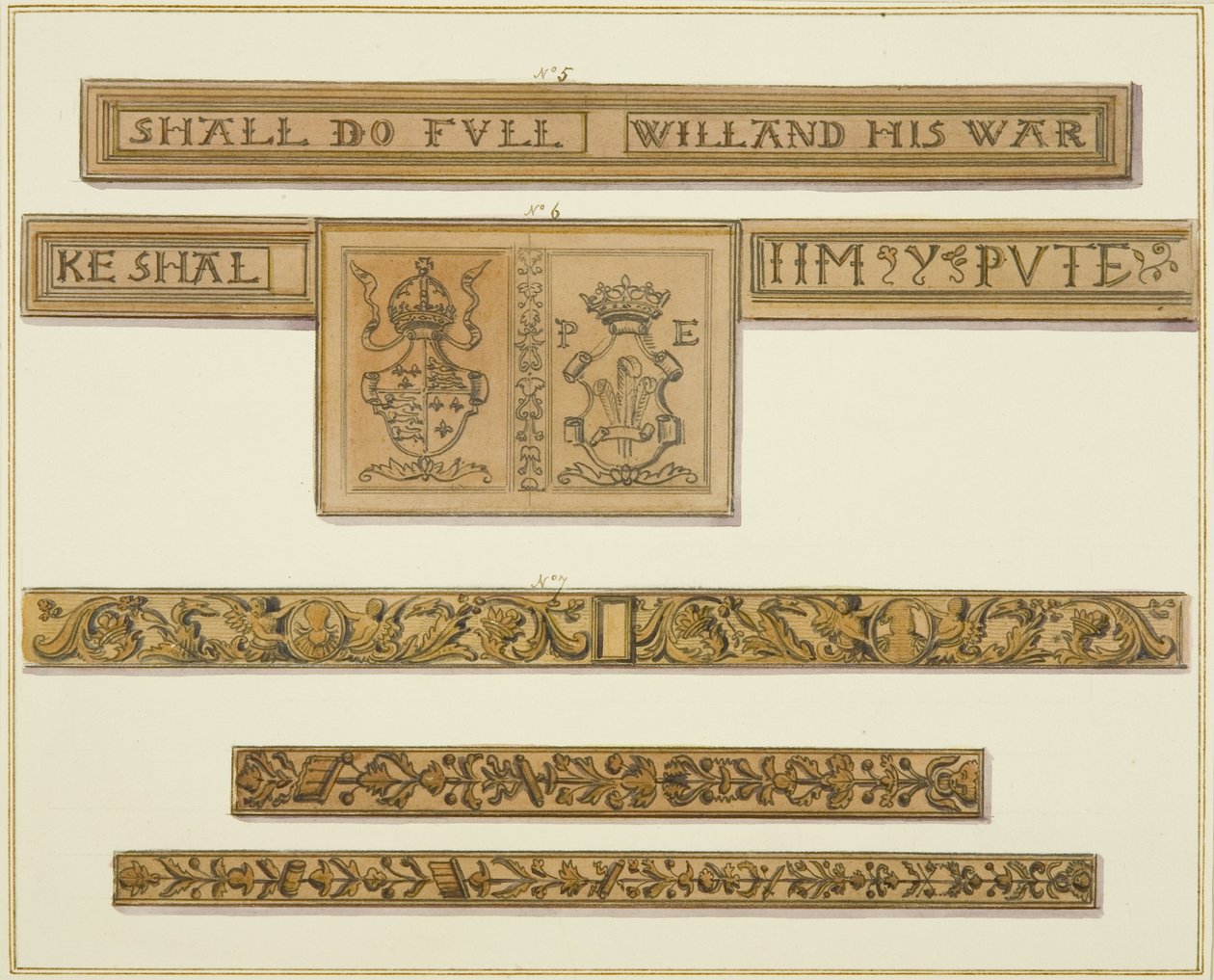 Frisos tallados y escudos de armas de 46 Baldwin Street de Thomas Leeson the Elder Rowbotham