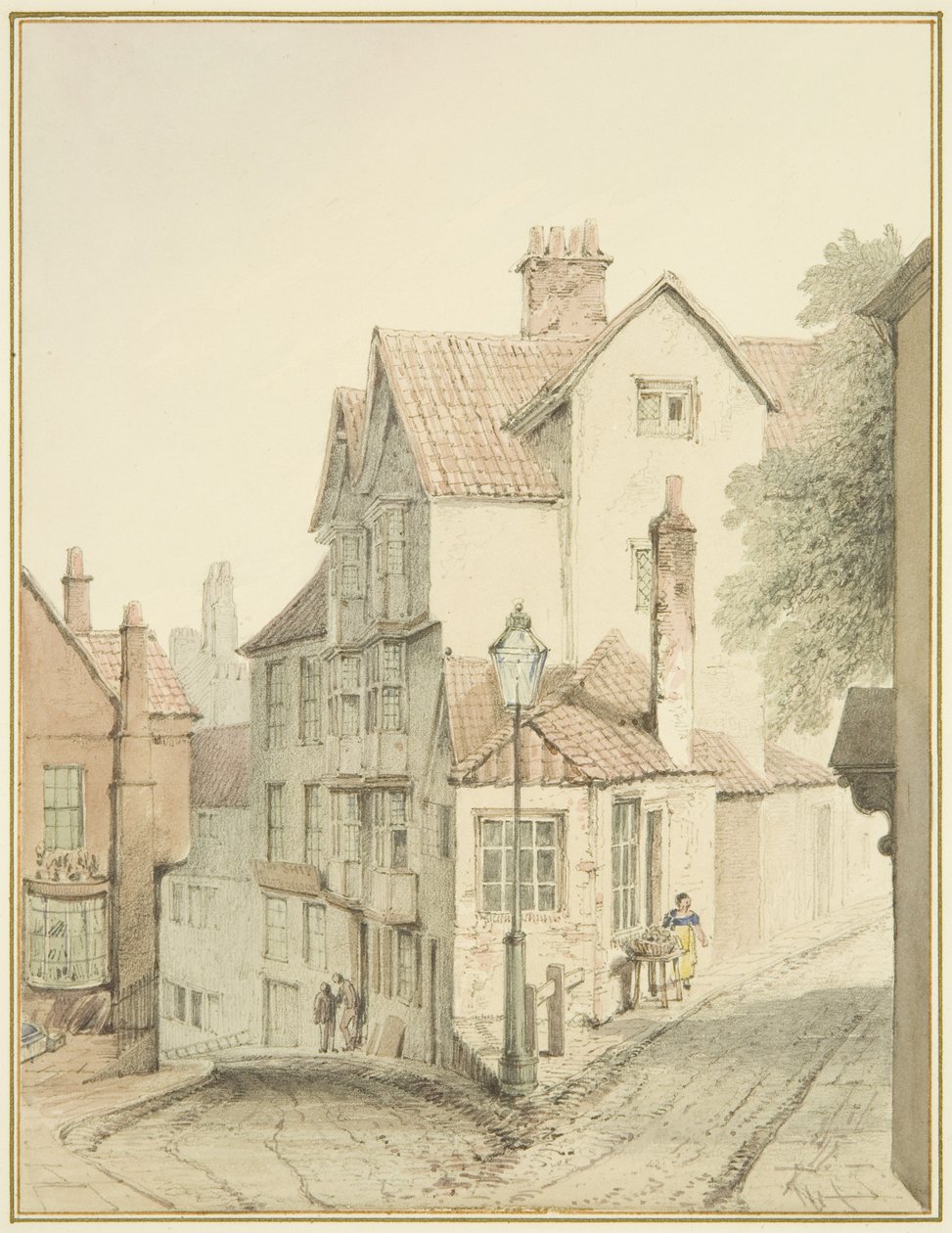 Esquina de Trenchard Lane y Steep Street de Thomas Leeson the Elder Rowbotham