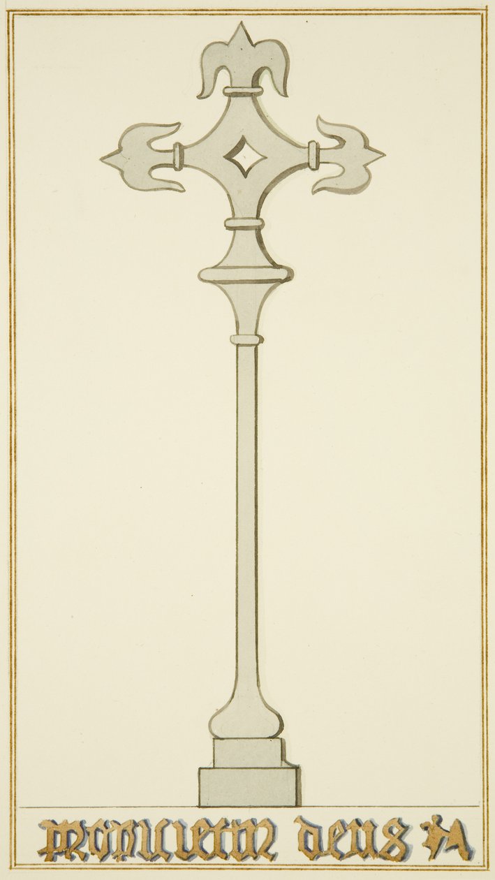 Cruz en la antigua lápida en la Cripta de la Iglesia de St John de Thomas Leeson the Elder Rowbotham