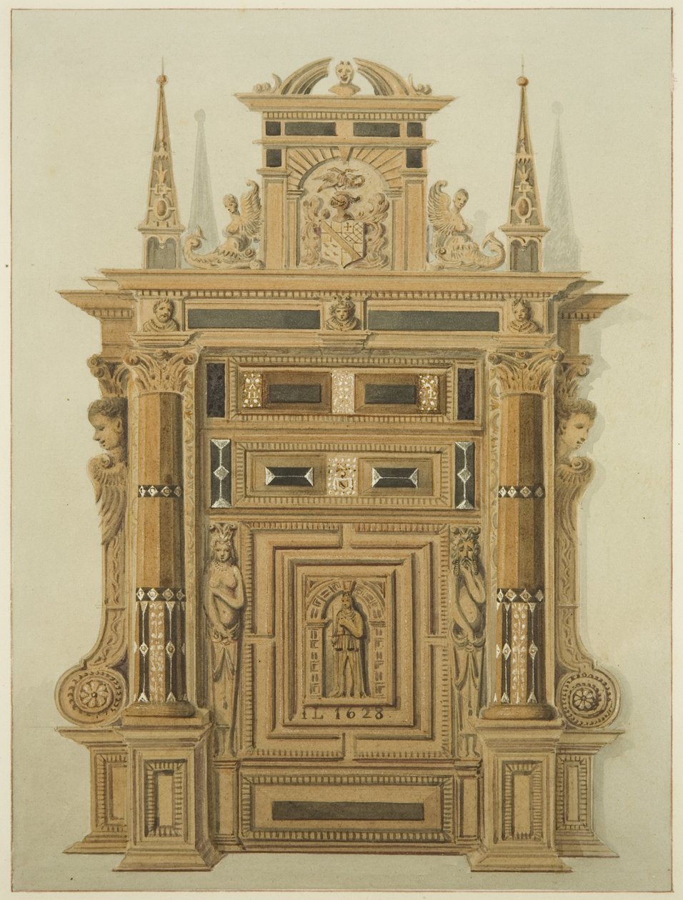 Puerta en Langton Mansion, en la parte trasera de Thomas Leeson the Elder Rowbotham