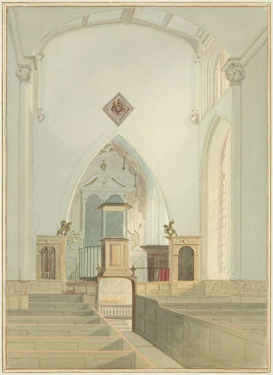 Interior de la Iglesia de San Juan de Thomas Leeson the Elder Rowbotham