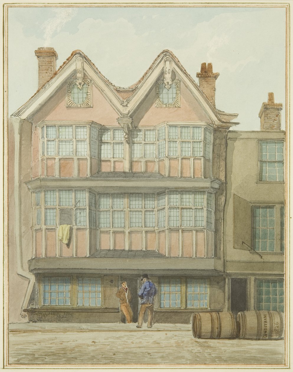 Casas antiguas en el lado oeste, Calle Marsh de Thomas Leeson the Elder Rowbotham