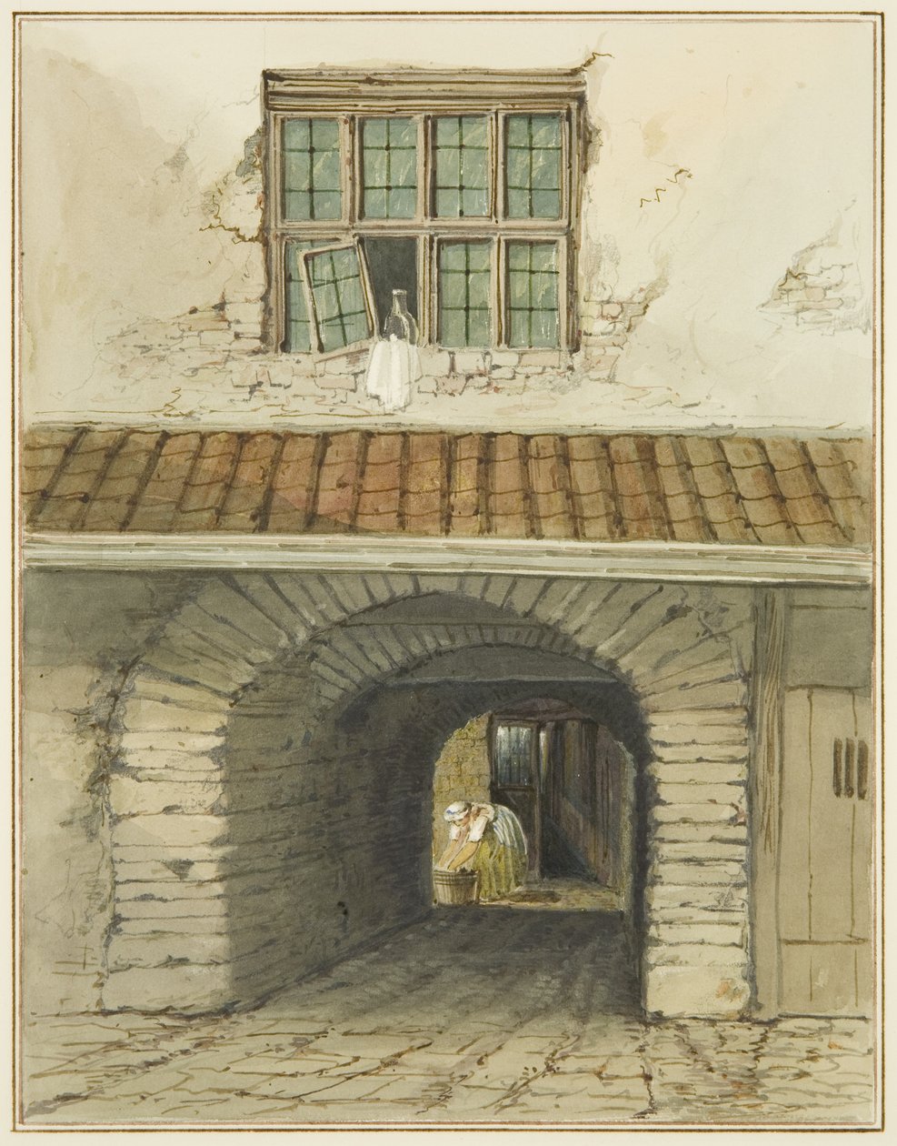 Arco de pasaje detrás de la casa en Marsh Street de Thomas Leeson the Elder Rowbotham