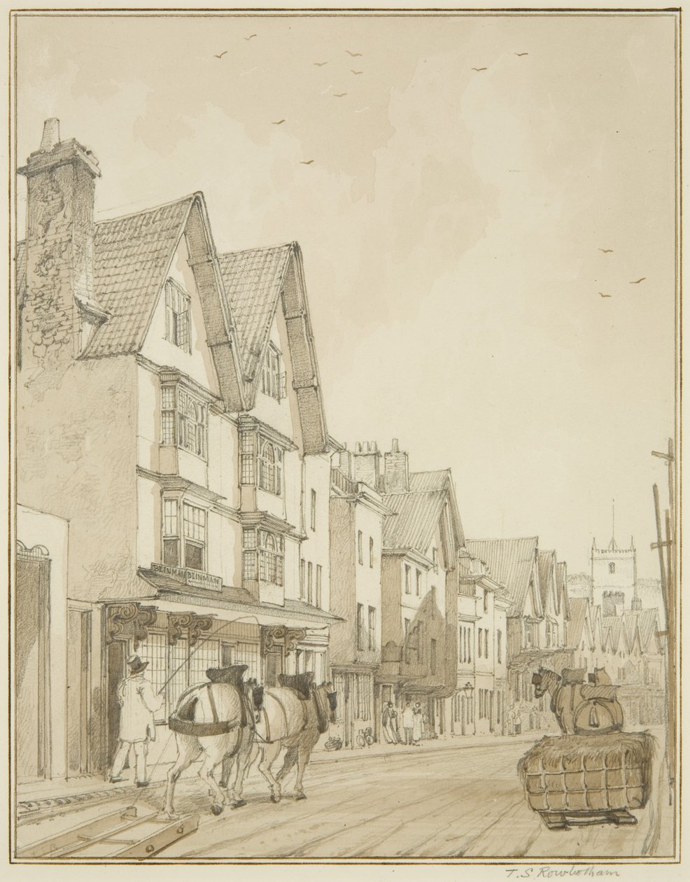 Calle del Templo, mirando al norte de Thomas Leeson the Elder Rowbotham