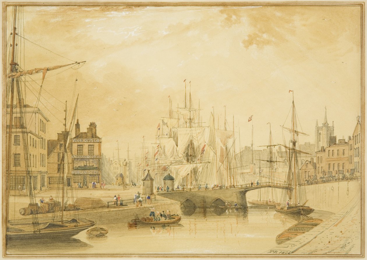 Vista del Puente Levadizo (Puente de San Agustín) y parte del Frome de Thomas Leeson the Elder Rowbotham