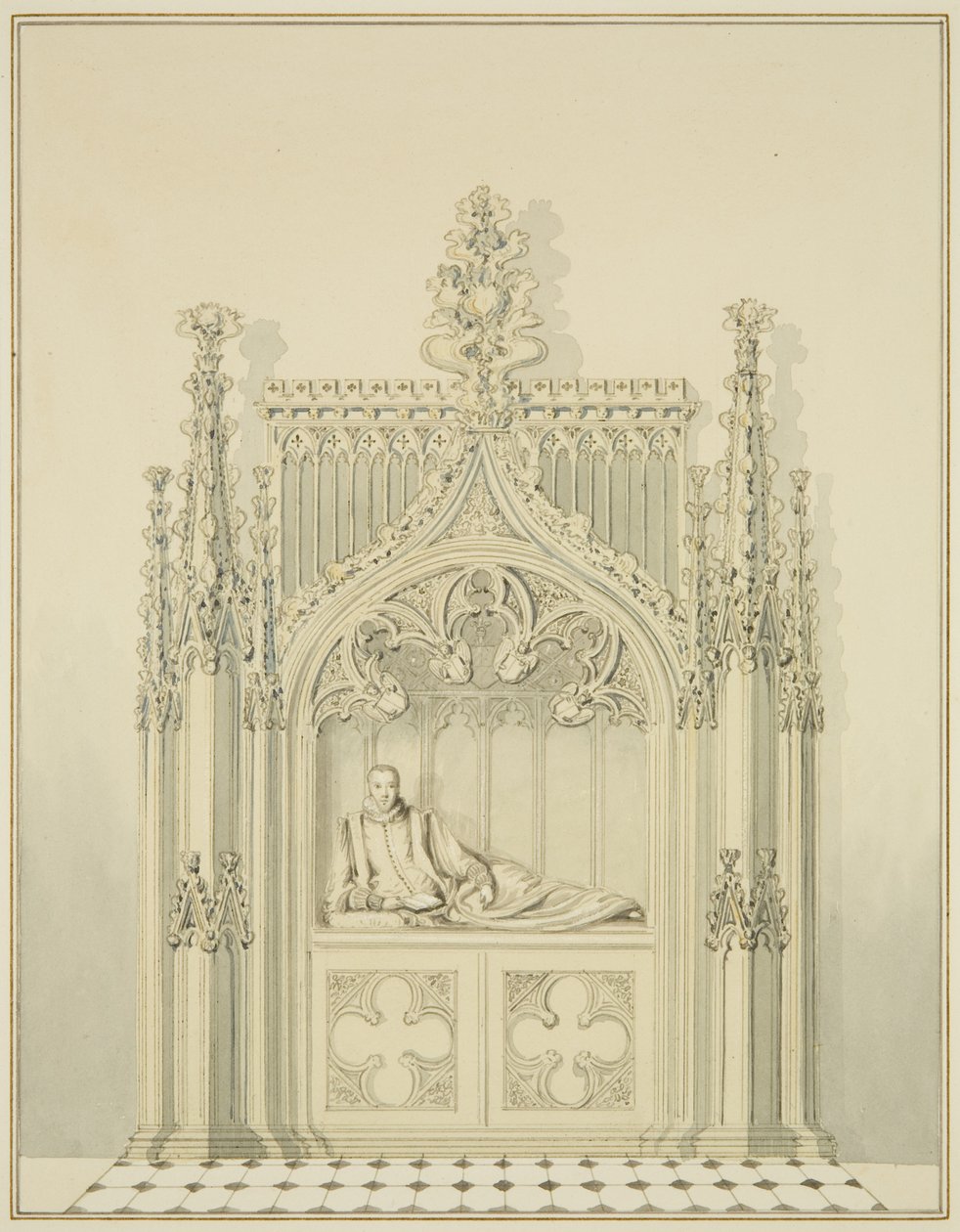 Monumento de Whitson, bajo la torre de la Iglesia de St Nicholas de Thomas Leeson the Elder Rowbotham