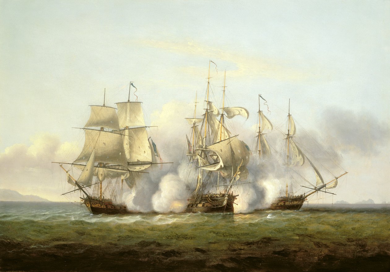 HMS Gore en Acción con las Fragatas Francesas 
