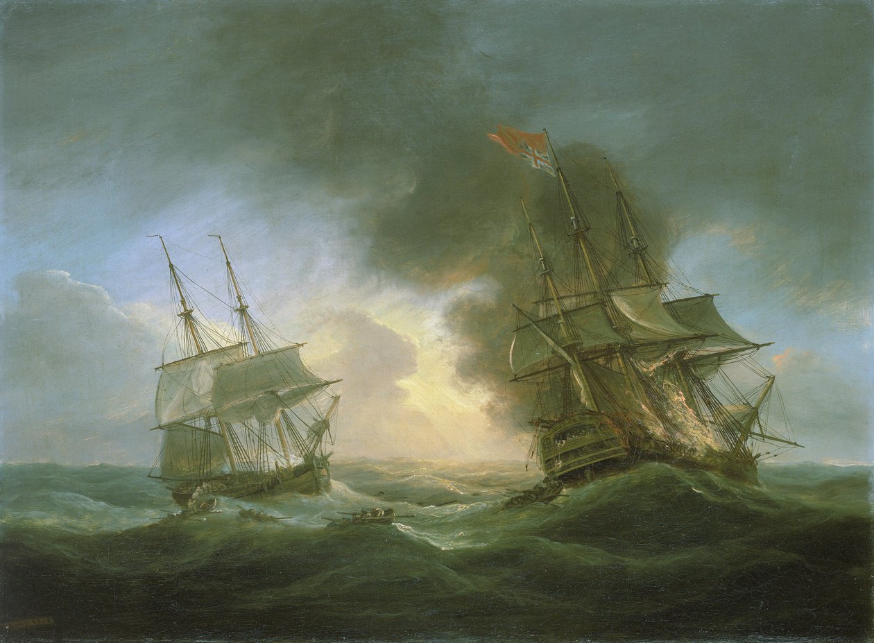 Pérdida de un buque indio, el "Kent", el 1 de marzo. de Thomas Luny