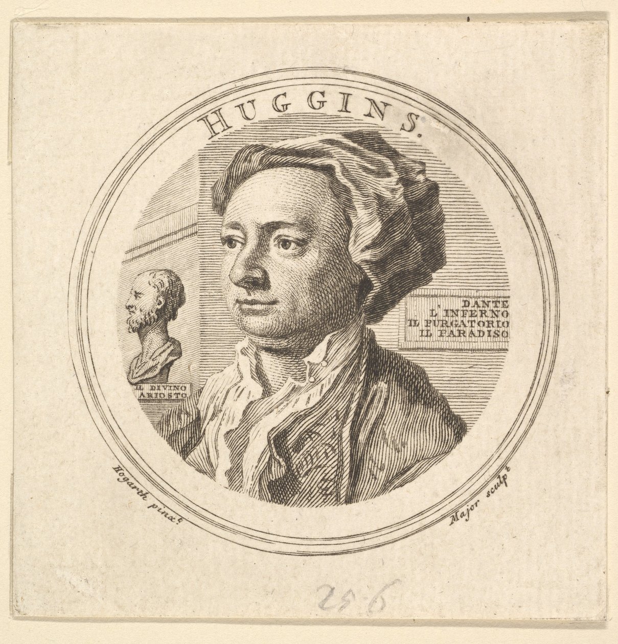 Retrato de William Huggins, traductor de Ariosto de Thomas Major