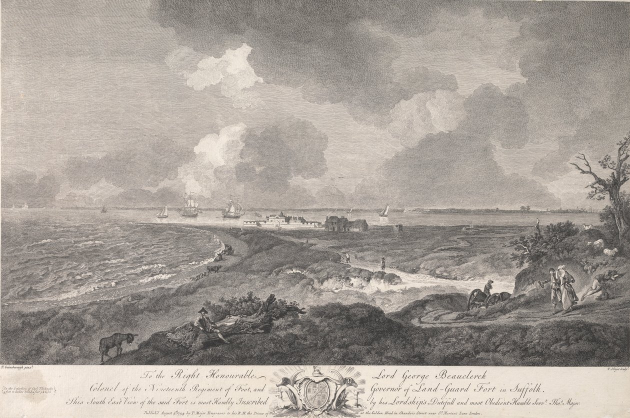 Vista sureste del fuerte de tLand-Guard, en Suffolk de Thomas Major