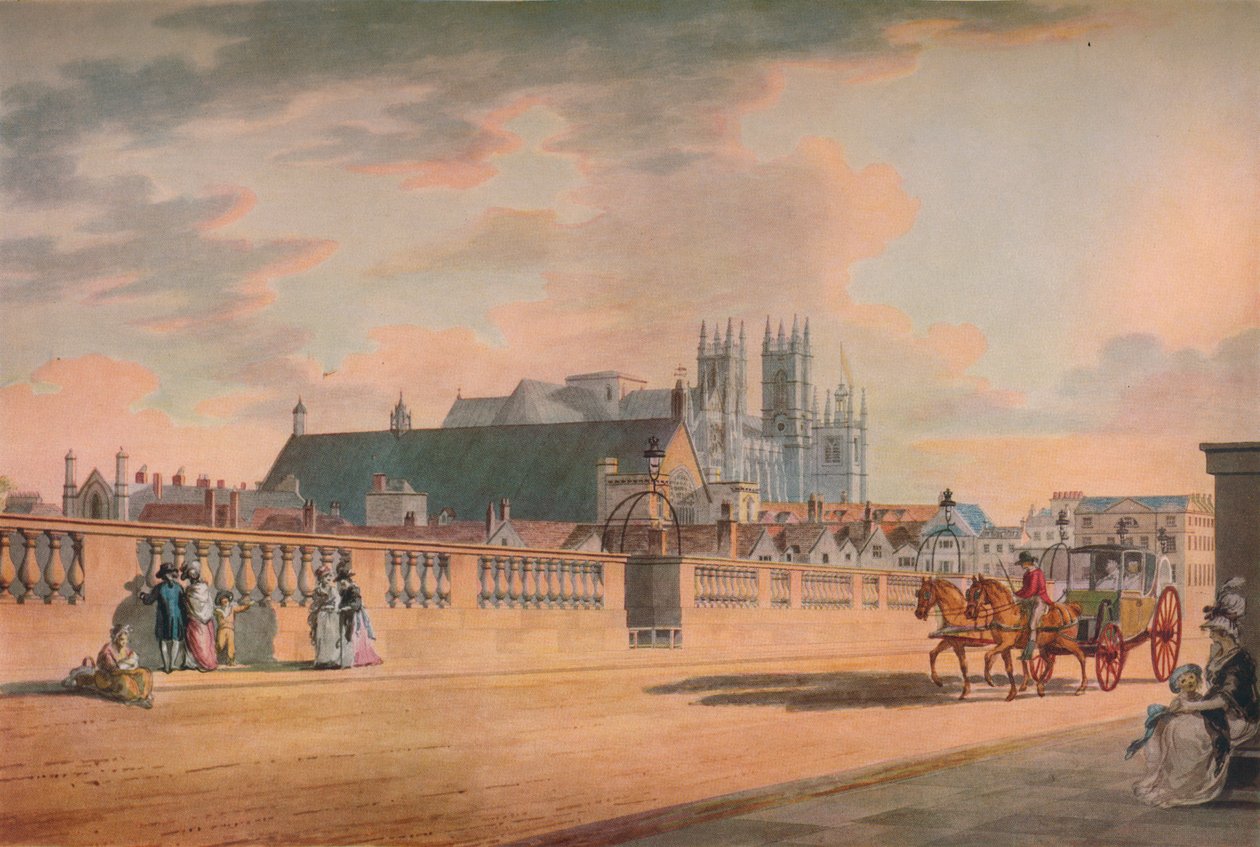 Vista en el Puente de Westminster, 1792 de Thomas Malton II