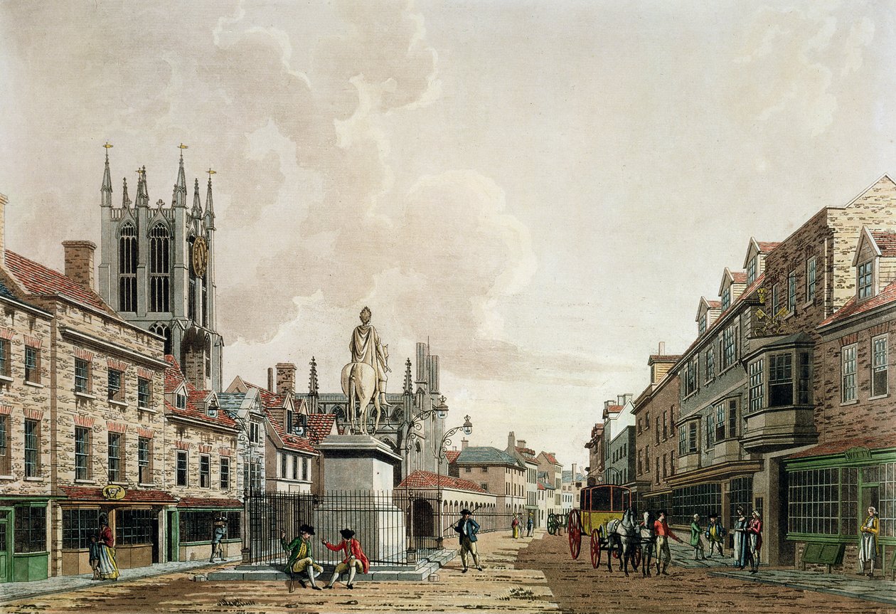 The Market Place, Hull, mirando al norte de Thomas Malton Jnr.